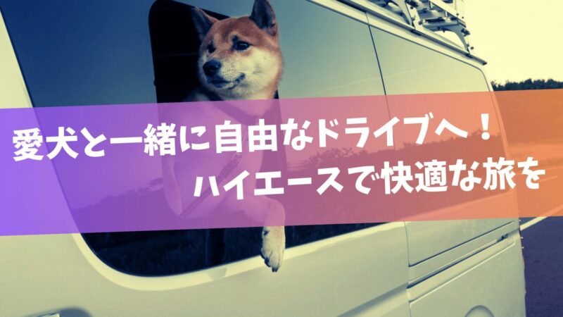 愛犬と一緒に、もっと自由なドライブへ！ハイエースで快適な旅を。