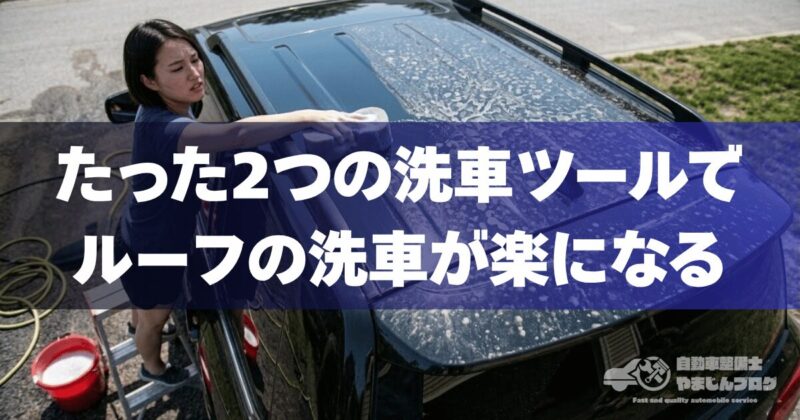 たった2つの洗車ツールで届かないルーフの洗車が楽になる