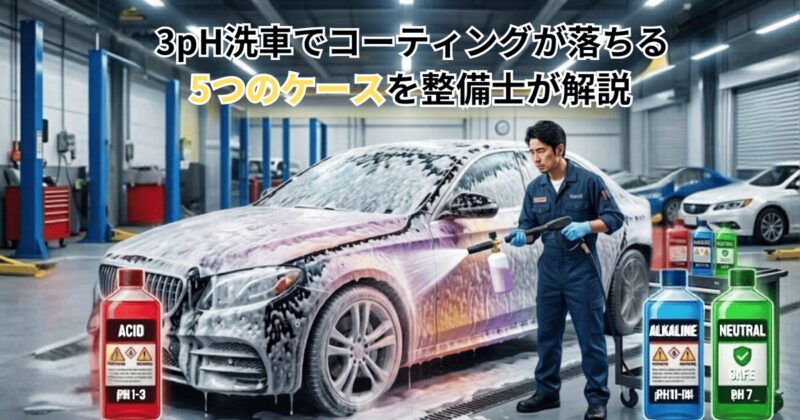 3pH洗車でコーティングが落ちる5つのケースを整備士が解説