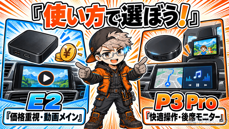 OTTOAIBOX P3 ProとOTTOAIBOX E2は使い方に合わせて選ぶ